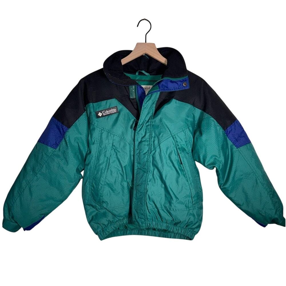 VINTAGE COLUMBIA Goose Down Gaper Day Opening day Ski Insulated Jacket 14